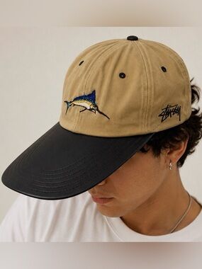 Vintage Stussy Martin Longbill Fishing Cap Marlin Snapback MadeUSA Capz 90s Rare